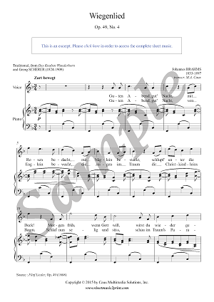 Wiegenlied, Op. 49, No. 4