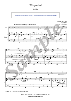 Wiegenlied, Op. 49, No. 4