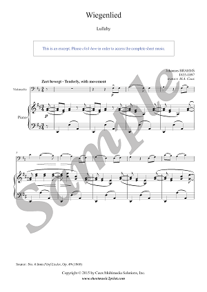 Wiegenlied, Op. 49, No. 4