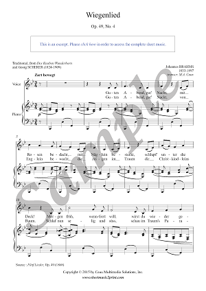 Wiegenlied, Op. 49, No. 4