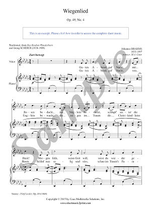 Wiegenlied, Op. 49, No. 4