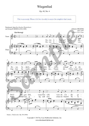 Wiegenlied, Op. 49, No. 4