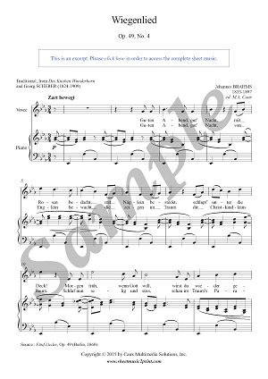 Wiegenlied, Op. 49, No. 4