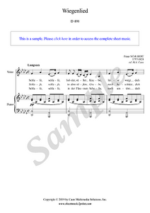 Schubert : Wiegenlied, D 498 - D flat Major