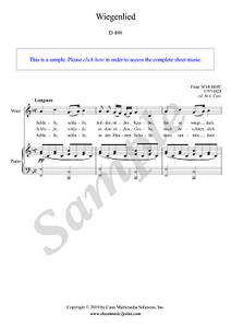 Schubert : Wiegenlied, D 498 - F Major