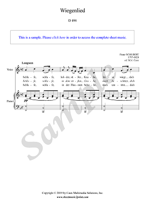 Wiegenlied, D 498 - F Major