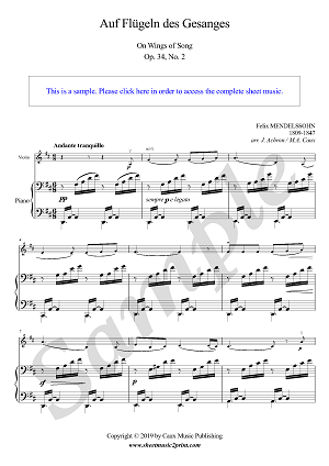Auf Flügeln des Gesanges, Op. 34, No. 2