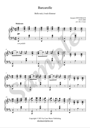 Belle Nuit d'amour - Piano