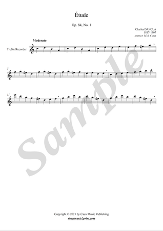 Study op. 84, no. 1 - Treble recorder
