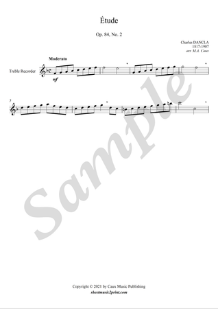 Study op. 84, no. 2 - Treble recorder