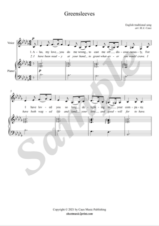 Greensleeves - B flat minor