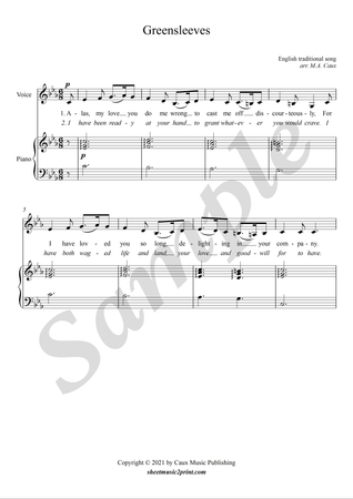 Greensleeves - C minor