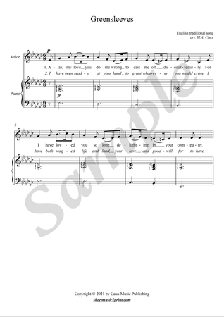 Greensleeves - E flat minor