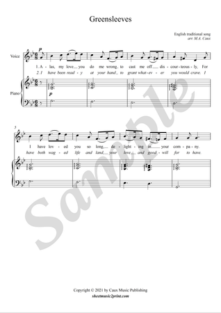 Greensleeves - G minor