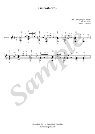 Greensleeves - Guitar