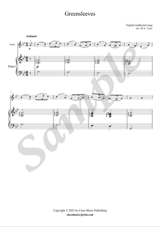 Greensleeves - Violin