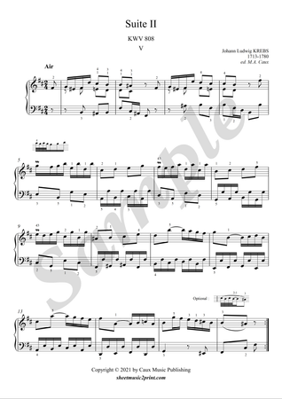 Suite II in B minor, KWV 808 (5/7 : Air)