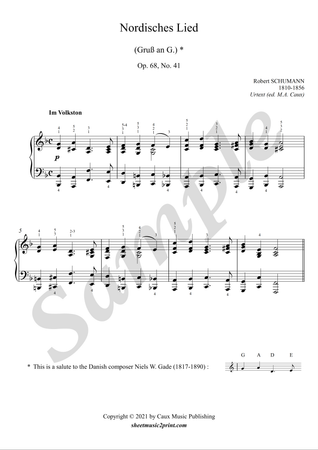 Nordisches Lied, op. 68, no. 41 -- Urtext