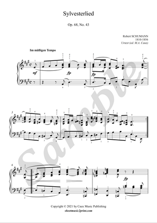 Sylvesterlied, op. 68, no. 43 -- Urtext