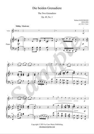 The Two Grenadiers, op. 49, no. 1 - Violin