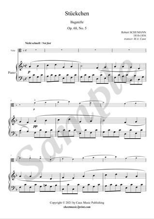 Stückchen, op. 68, no. 5 - Viola