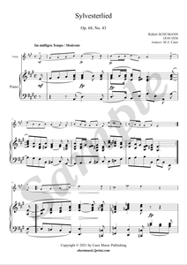 Sylvesterlied, op. 68, no. 43 - Violin