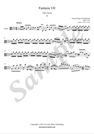 Fantasia no. 7, TWV 40:20 (2/4 : Allegro) - Viola