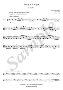 Wohlfahrt viola : Study op. 45, no. 1